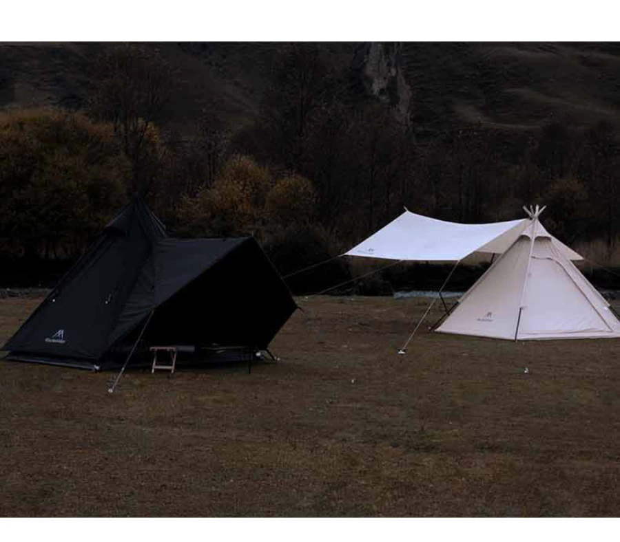 Cheap Goat Tents Luxury Waterproof Polyester Large Tents With Tarp Camping Spire Yurt High Quality Indian Pyramid Black Tent   